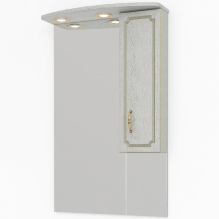 Зеркало-шкаф Kaksa Патина 004461 65 см бежевый с золотом фото