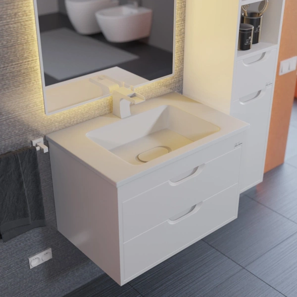 Тумба под раковину Uperwood Modul 65 2930205250 белая фото