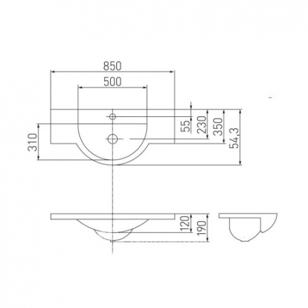 Раковина Акватон Лацио 85 1A701831LC010 фото