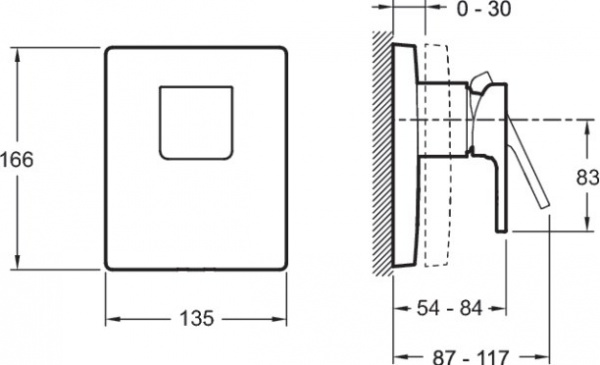 Смеситель для душа Jacob Delafon Strayt E98632-CP фото