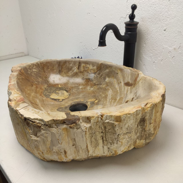 Накладная раковина из окаменелого дерева Fossil Basin OD-01230 (61*40*15) фото