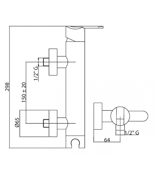 Смеситель для душа с ручным душем Cezares Heaven HEAVEN-DDM-01-Cr фото