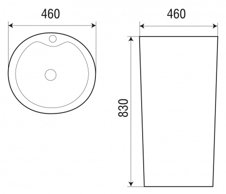 Напольная раковина WeltWasser Salzbach SALZBACH 007 GL-WT фото