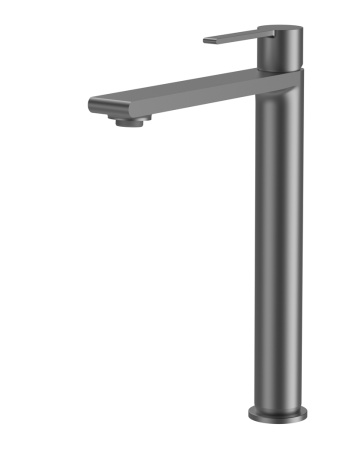Высокий смеситель для раковины Kaiser Serio 05411-15 воронёная сталь фото