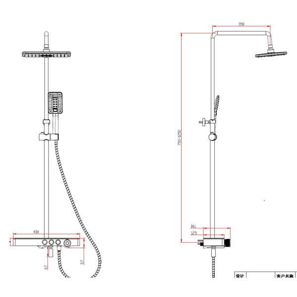 Душевая система (стойка) Savol SK-H3345A фото