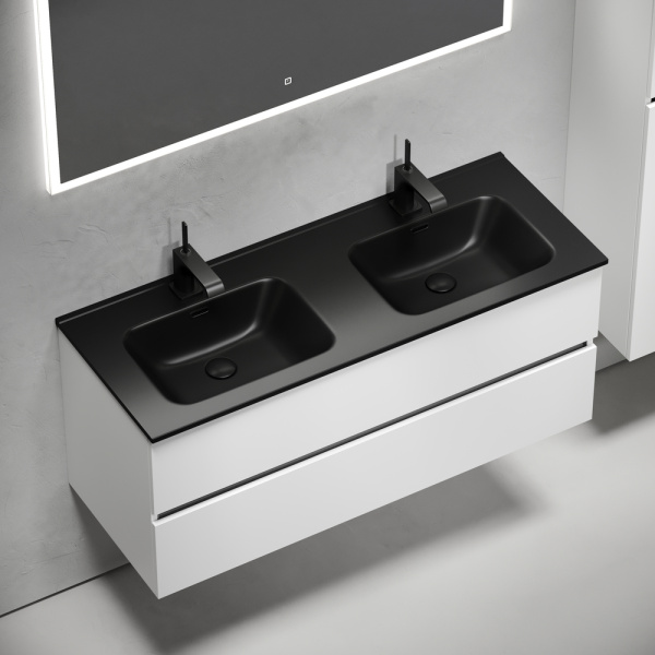 Тумба под раковину Sancos Urban UR120-2W белый глянец фото