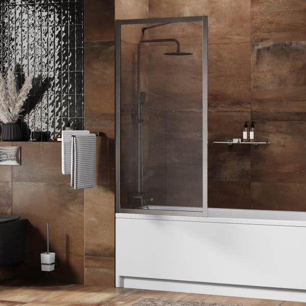 Стеклянная шторка на ванну WasserKRAFT Abens 20W01-80 BN Fixed WasserSchutz никель фото