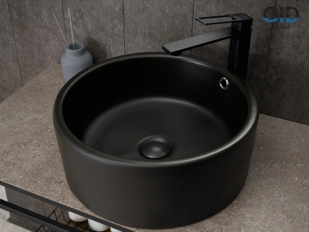 Накладная раковина GID N9130bg 53382 41x41 черный графит фото