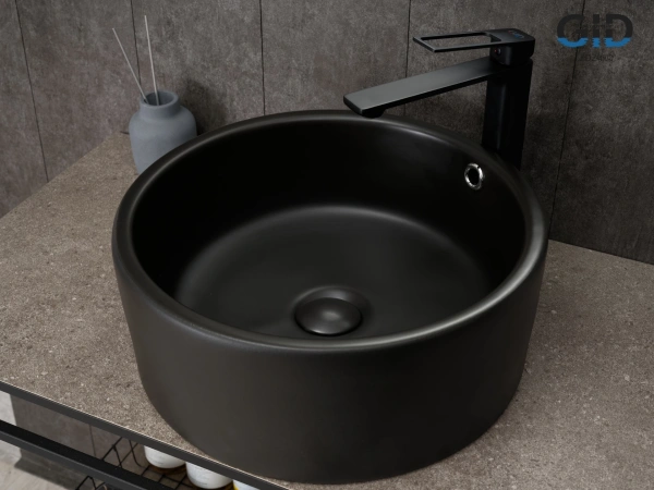 Накладная раковина GID N9130bg 53382 41x41 черный графит фото