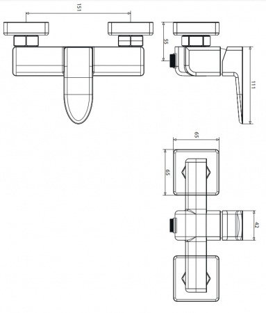Cмеситель для душа Omnires Siena SN7340CR хром фото