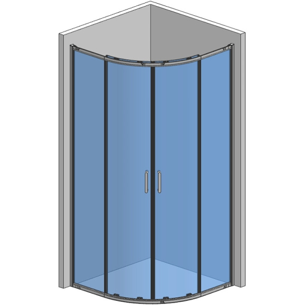 Душевой уголок AQUAme AQM3801F-8 80x80 хром фото