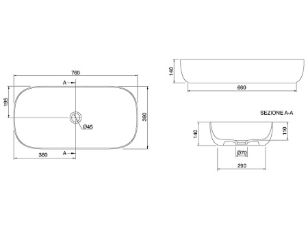 Раковина-чаша Scarabeo Glam 76 1803 Белая фото