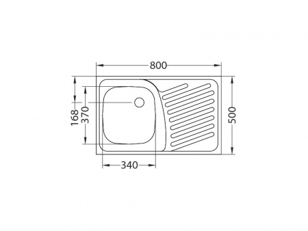 Мойка для кухни Alveus Compact 10 SAT-60 800X500 левая фото