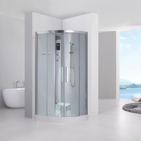 Душевая кабина с гидромассажем и паром Acquazzone Alexandra 100S 100х100х220 фото