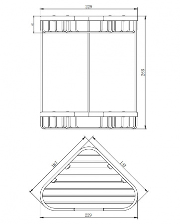 Полка-корзина Omnires Uni UN3515ACR хром фото