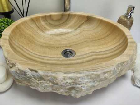 Накладная раковина из оникса Indo Erozy Sunset EO-00421 фото