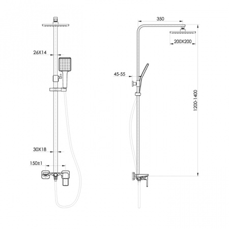 Душевая система (стойка) Iddis Bild BILBL1Fi06 фото