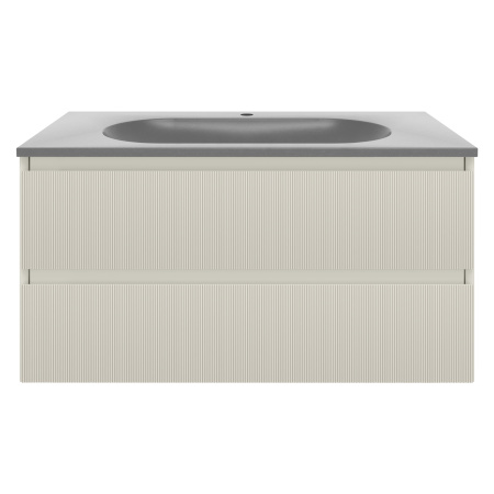 Тумба под раковину Vincea Welle 100 VMC-2WL100MBG M.Beige Soft-touch фото