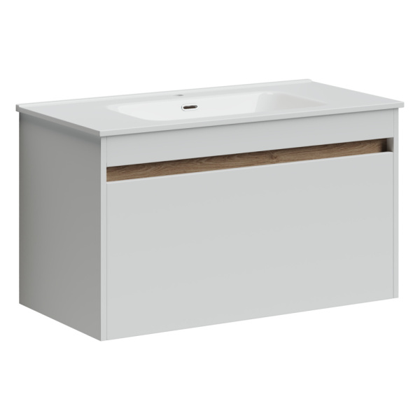 Тумба под раковину Sancos Smart SM90W белый глянец фото