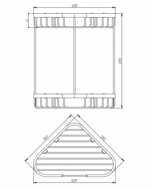 Полка-корзина Omnires Uni UN3515ACR хром фото