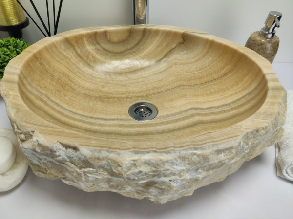 Накладная раковина из оникса Indo Erozy Sunset EO-00421 фото