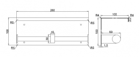 Держатель туалетной бумаги двойной с полкой для телефона Rush Edge ED77142A фото