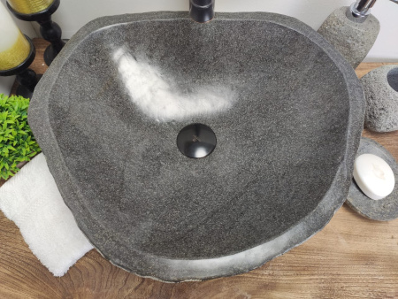 Накладная раковина из речного камня RS0623 (47*40*15) фото