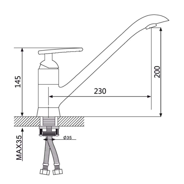 Смеситель для кухни Oute T13 T1303A-1 фото
