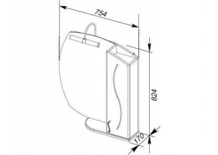 Зеркало-шкаф Aquanet Моника 75 00186774 фото