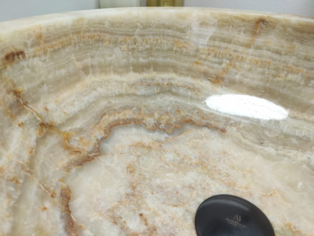 Накладная раковина из оникса Indo Bowl Green Medium BO-00013 фото