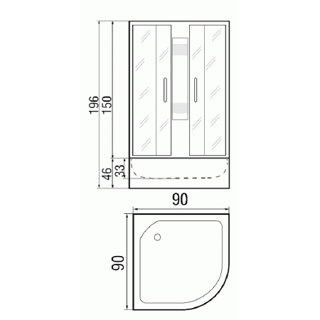Душевая кабина River Lena 90/46 МТ фото