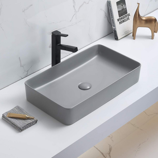 Накладная раковина CeramaLux NC 78189MH-5 светло-серый фото