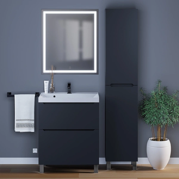 Тумба под раковину напольная Uperwood Tanos 70 291120332 черная матовая фото