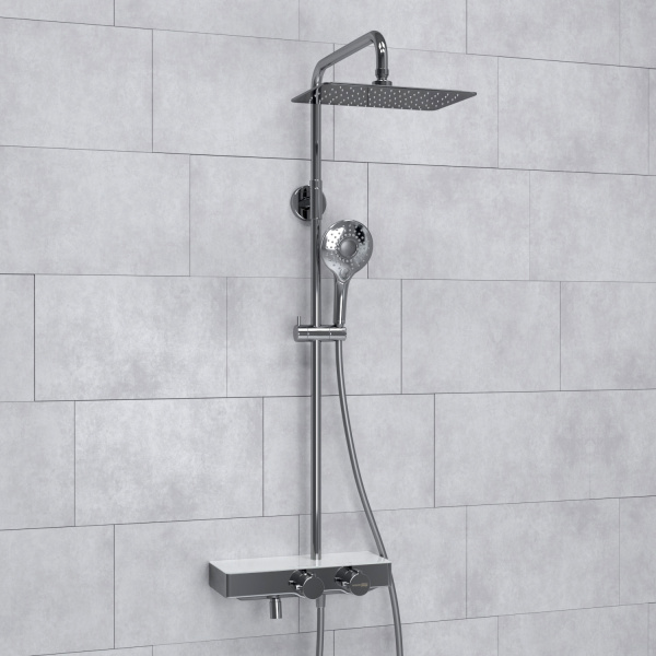 Душевая система (стойка) с термостатом WasserKRAFT Thermo A113.069.101.CH хромоникель фото