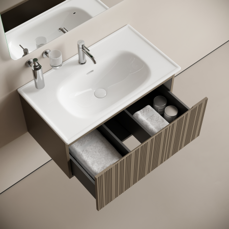 Тумба под раковину Sancos Code CD80GB серо- бежевая фото