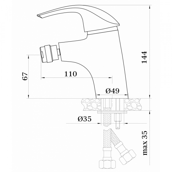 Смеситель для биде Ganzer Engelbart GZ 03051 фото