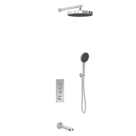 Душевая система скрытого монтажа с термостатом Vincea Inspire VSFW-433TI5CH хром фото