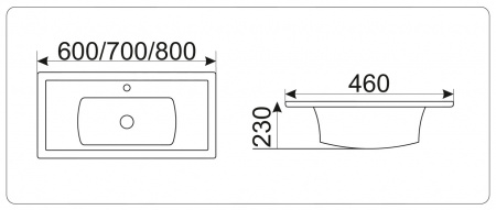 Раковина CeramaLux N NY J841-80 80х46 фото