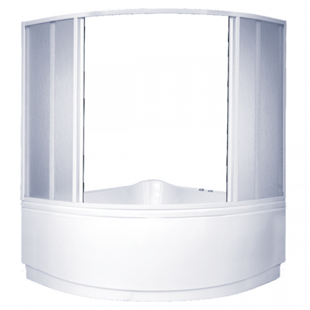 Шторка для ванны раздвижная Bas Мега пластик (6 ств.) фото