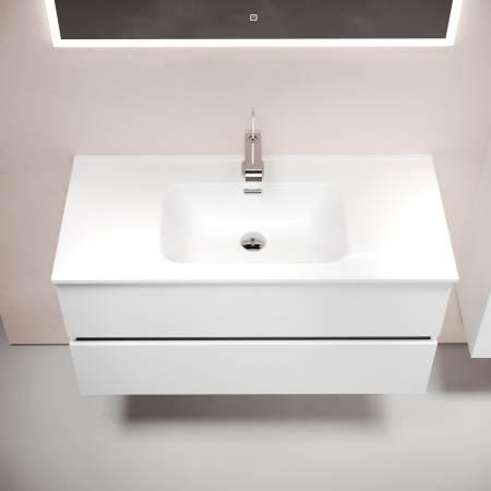 Тумба под раковину Sancos Urban UR100W белый глянец фото