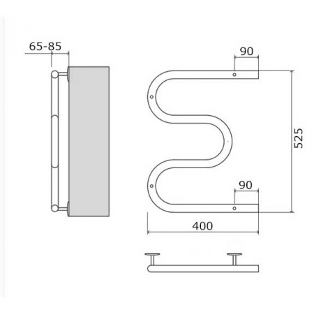 Полотенцесушитель электрический Terminus М-образный 4620768883903 400х500 фото