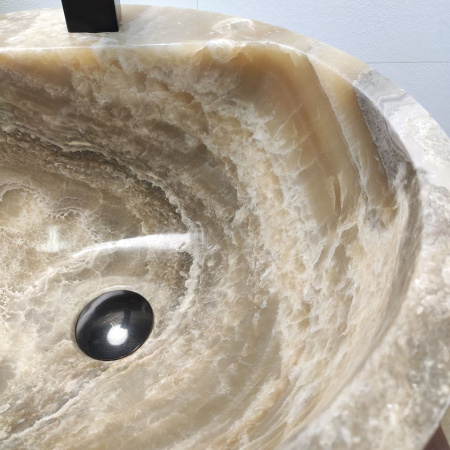 Раковина напольная из оникса Grey ON-01365 (45*45*90) фото