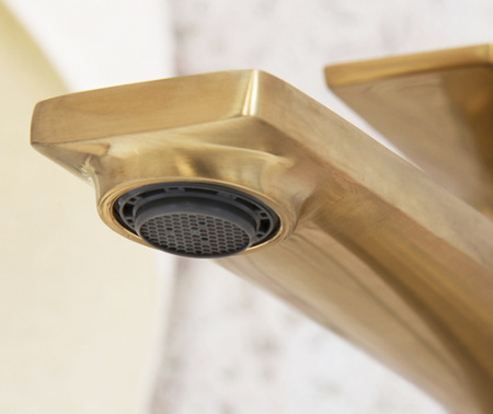 Высокий смеситель для раковины WasserKRAFT Aisch 5503H матовое золото фото