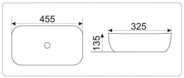 Накладная раковина GID MNC549 45,5х32,5 фото