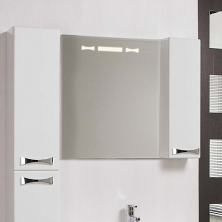 Зеркало-шкаф с подсветкой Акватон Диор 80 1A168002DR01R белый фото