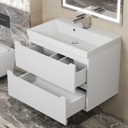 Тумба под раковину Uperwood Tanos 70 291020243 белая матовая фото