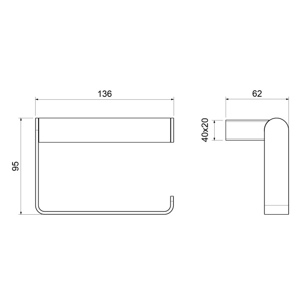 Держатель для туалетной бумаги Timo Luiro 18542/03 Черный фото