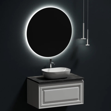 Столешница с отверстием под смеситель Sancos TT80A1X 80 см, black sky фото