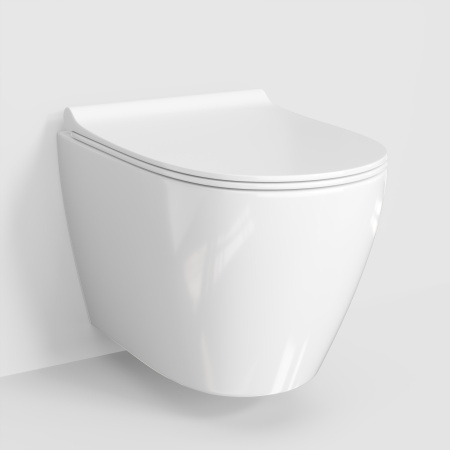 Подвесной унитаз безободковый WasserKRAFT Mindel H002.E034 с сиденьем фото