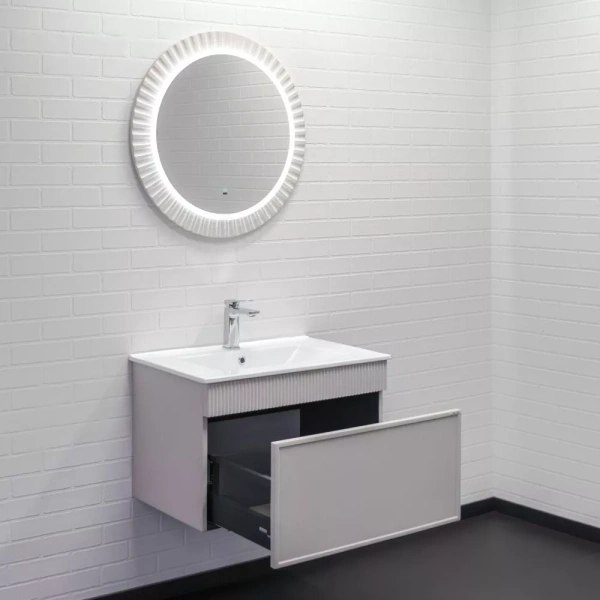 Тумба с раковиной 70E Comfortу Мадрид 70 00-00020643CF серый шелк фото